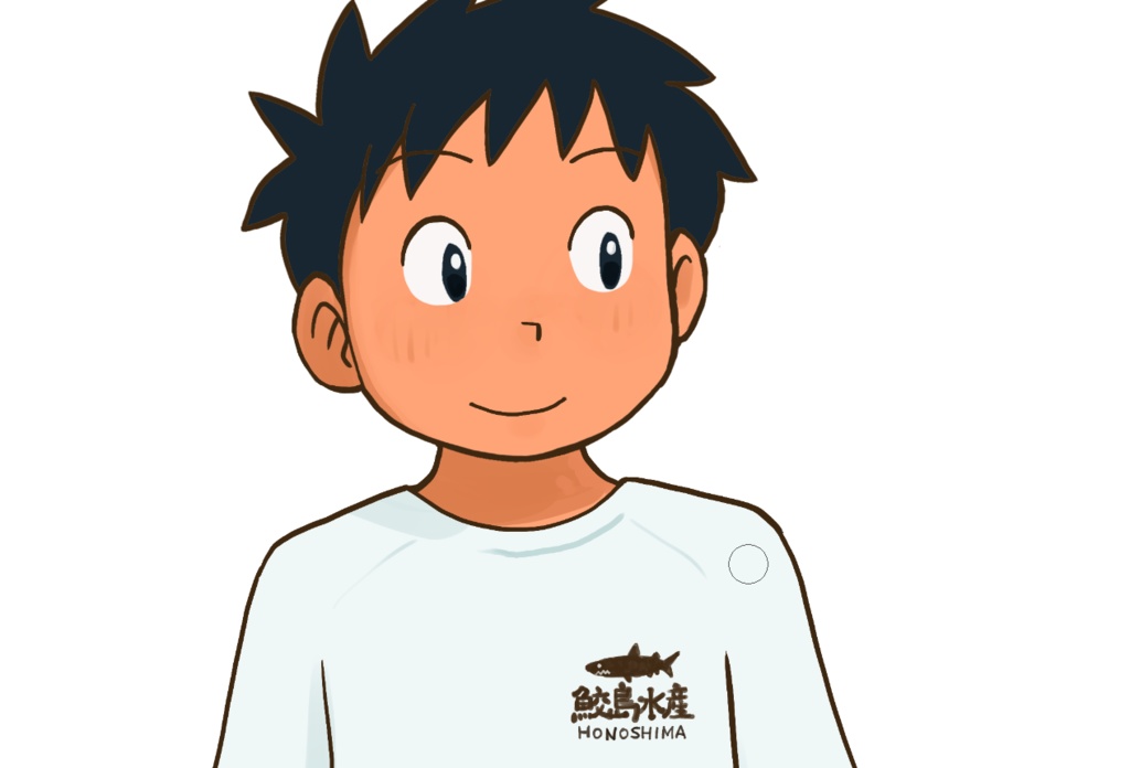 鮫島水産-HONOSHIMA-白Tシャツ