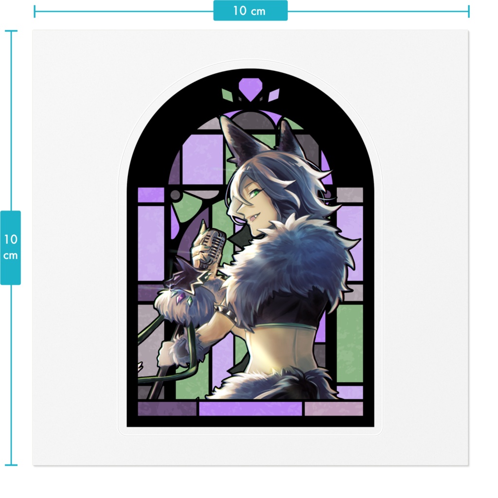 【ヴァネ×ぐり】ステンドグラス風ステッカー_ヴァネver【コラボグッズ】