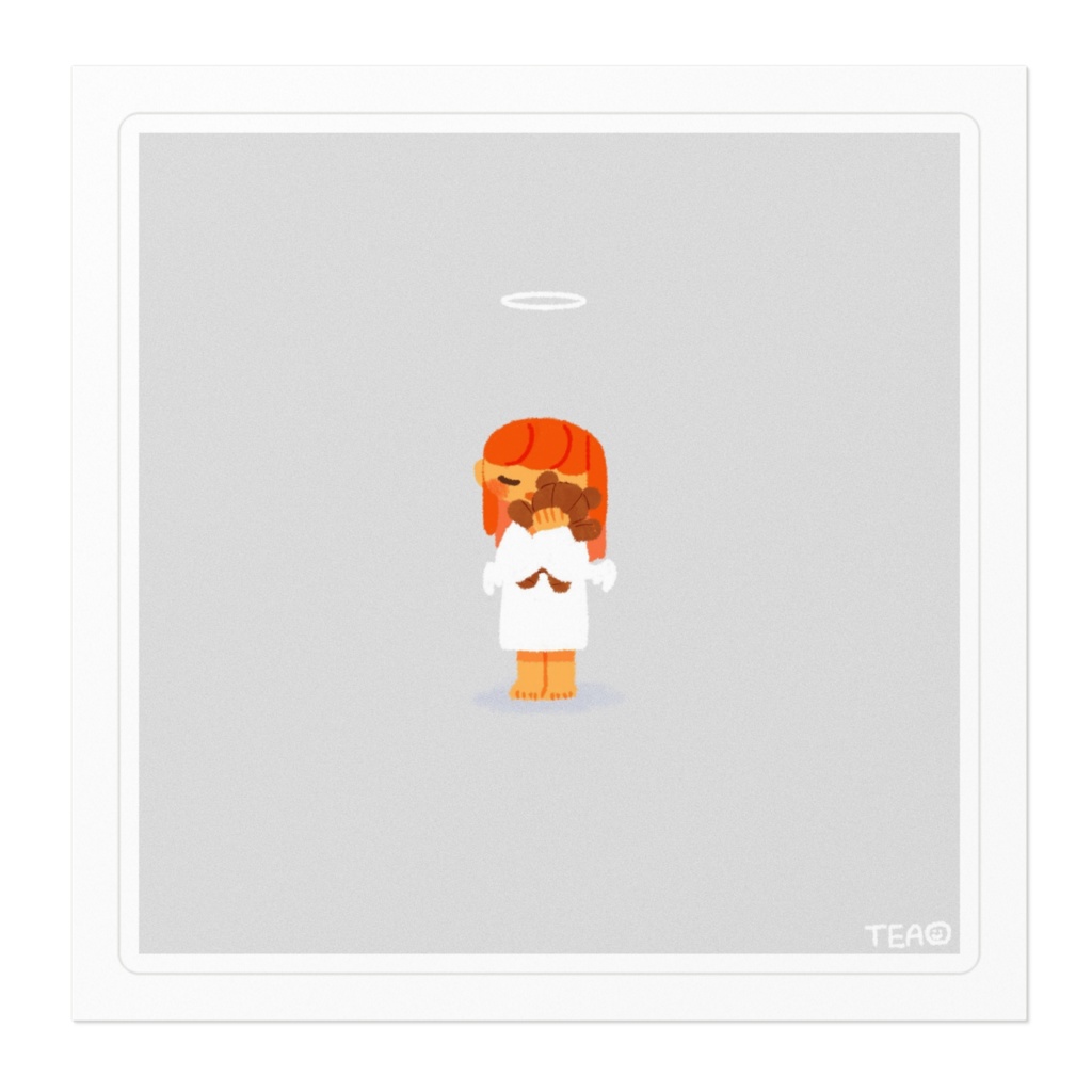 ぎゅっ ステッカー 白