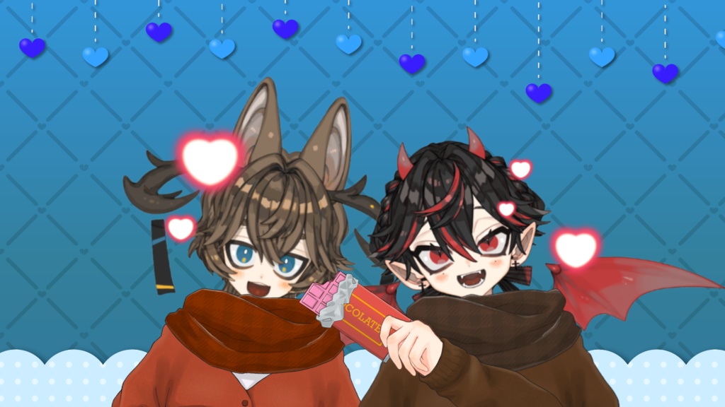 【無料】カスタマイズ可能!バレンタイン素材【フリー素材】