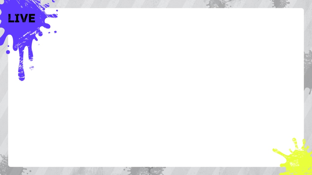 【無料】Splatoon3風配信用素材02【フリー素材】