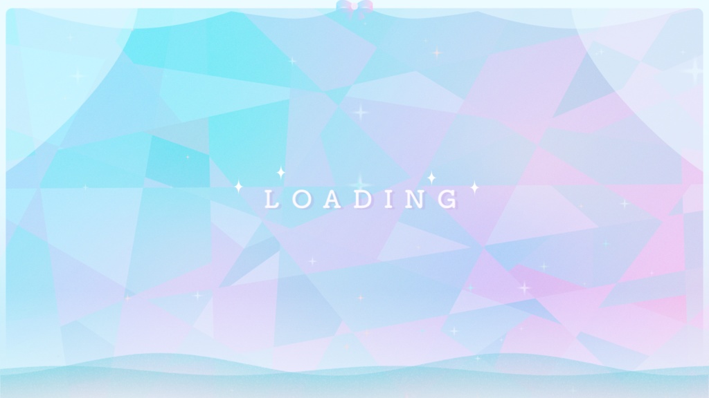 【動く配信画面】氷×パール×透明感【フリー素材】