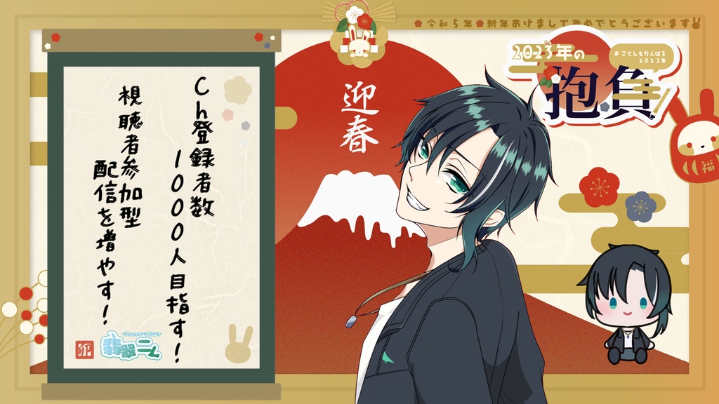 【無料】カスタマイズ可能!2023年新年向け素材【フリー素材】