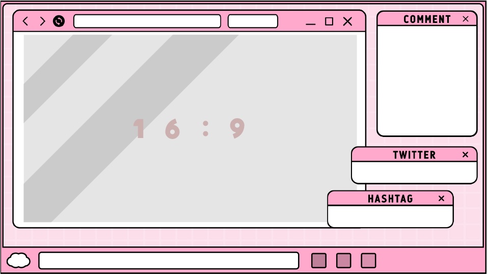 【パステルカラー】PCデスクトップ風パステルカラーオーバーレイ素材【Vtuber素材】