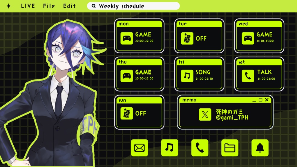 【無料あり】カスタマイズ可能PCデスクトップ風オーバーレイ素材【Vtuber素材】