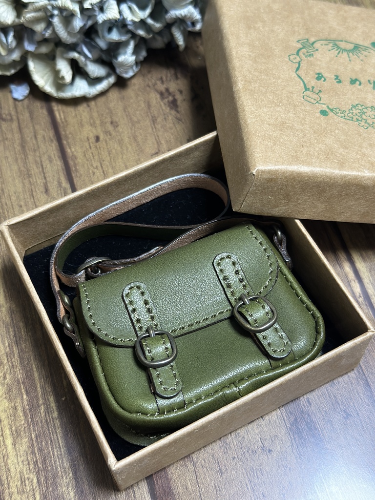 本革 ダブルベルト鞄 40センチドールサイズ