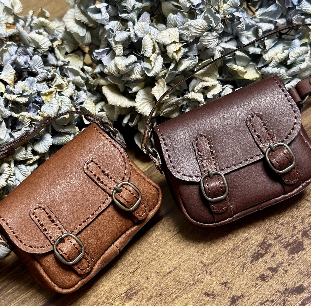 本革 ダブルベルト鞄 40センチドールサイズ