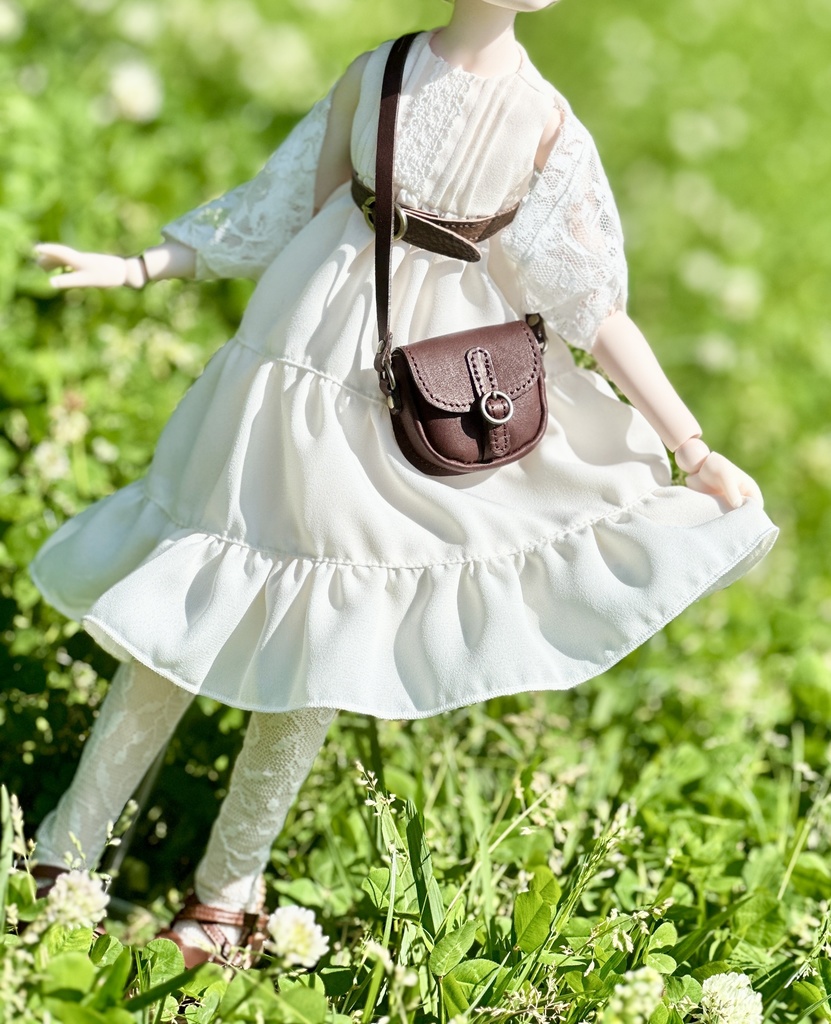 本革 シングルベルト鞄 40センチドールサイズ