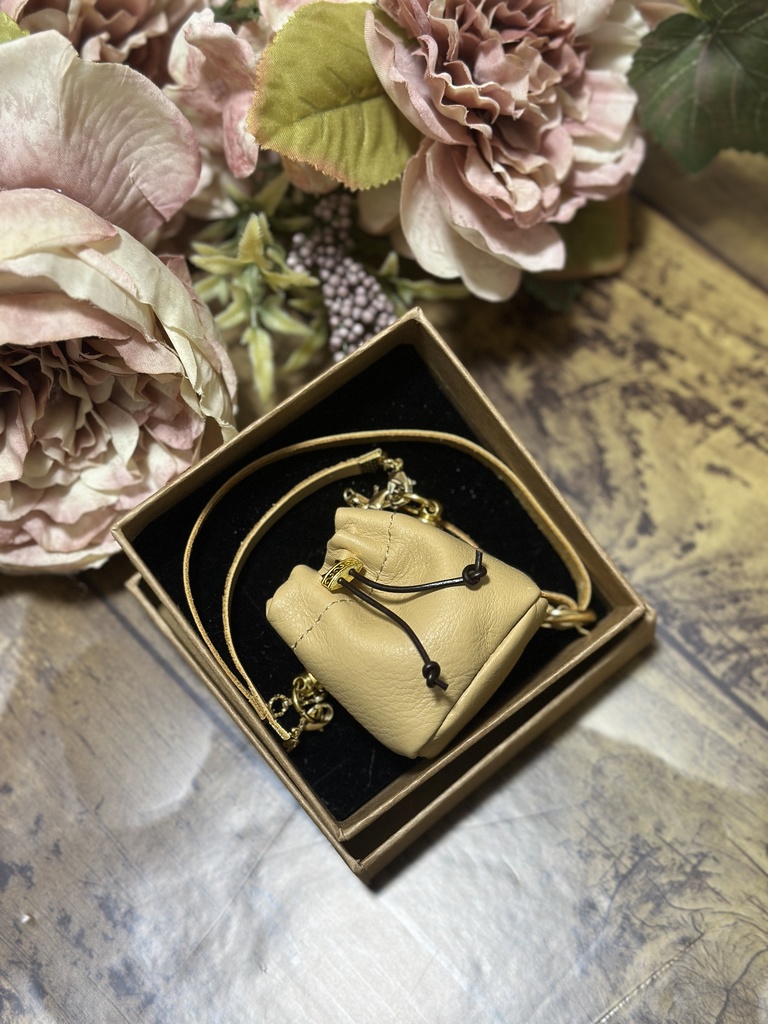 本革2way巾着バック 40センチドール用