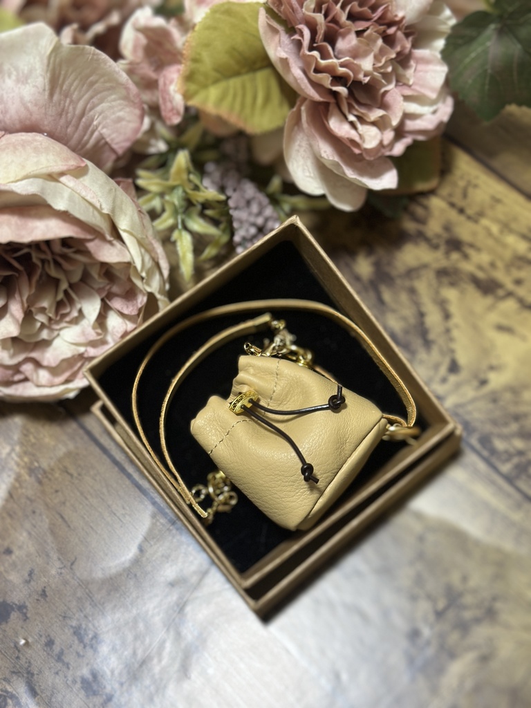 本革2way巾着バッグ 60センチドール向け