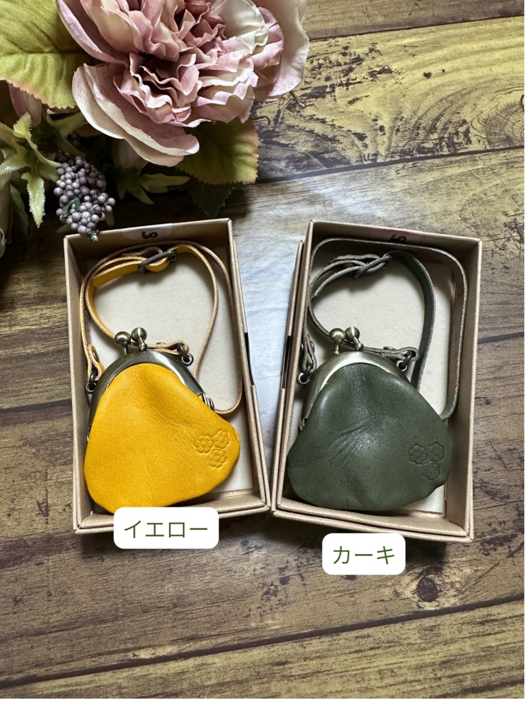 本革がま口ポシェット　60センチドール用