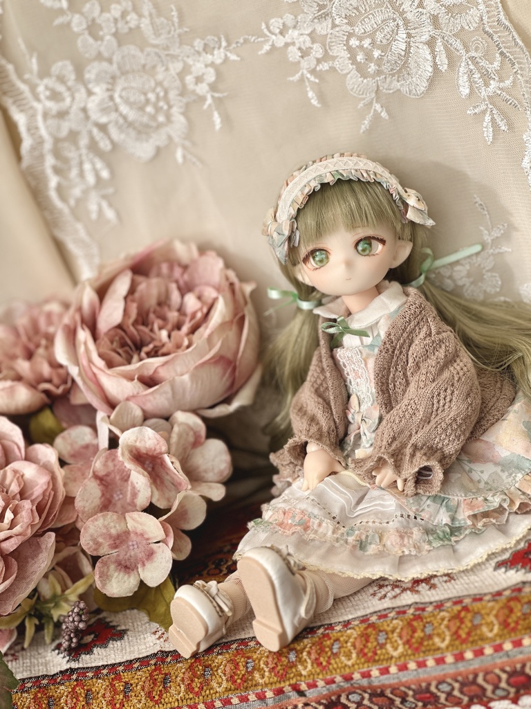 アラン調カーディガン 1/6サイズ