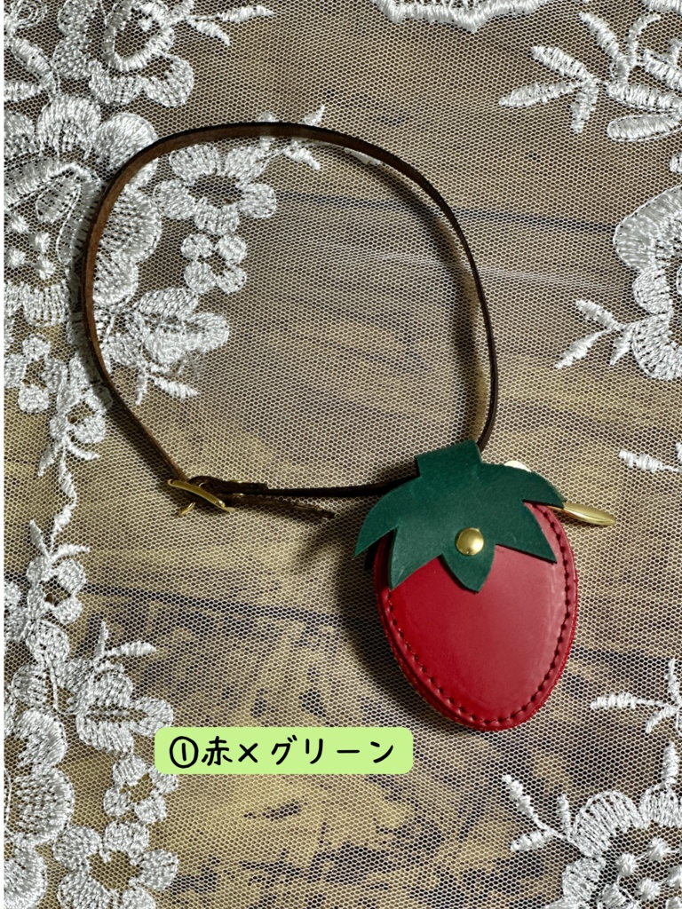 本革いちごバック