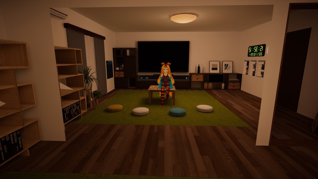 VRChat用 Emote 足ブラブラ 座る3