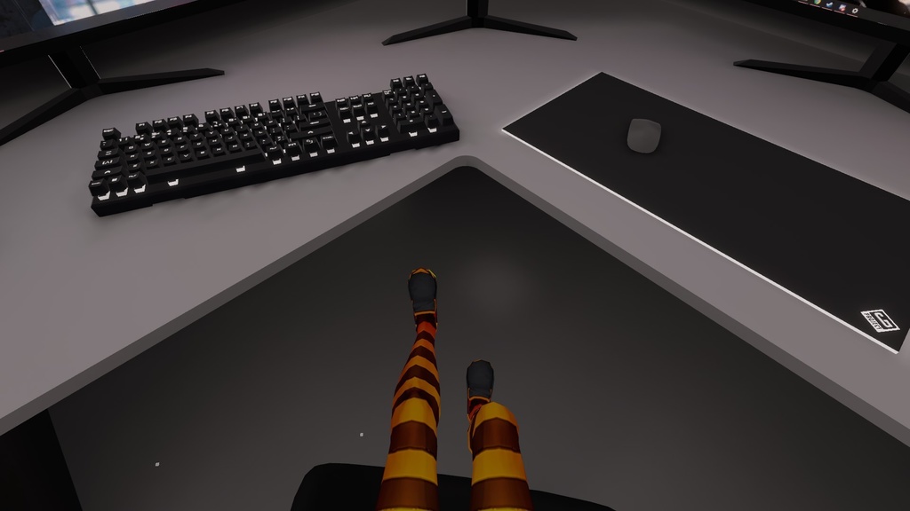 VRChat用 Emote 足ブラブラ 座る3