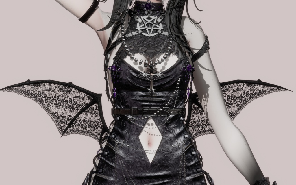 森羅の羽をレースにするテクスチャ