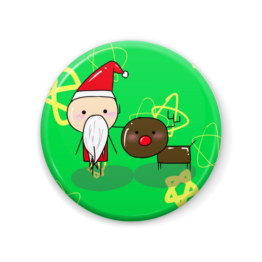 さんたさんと、となかいさんバッジ2.