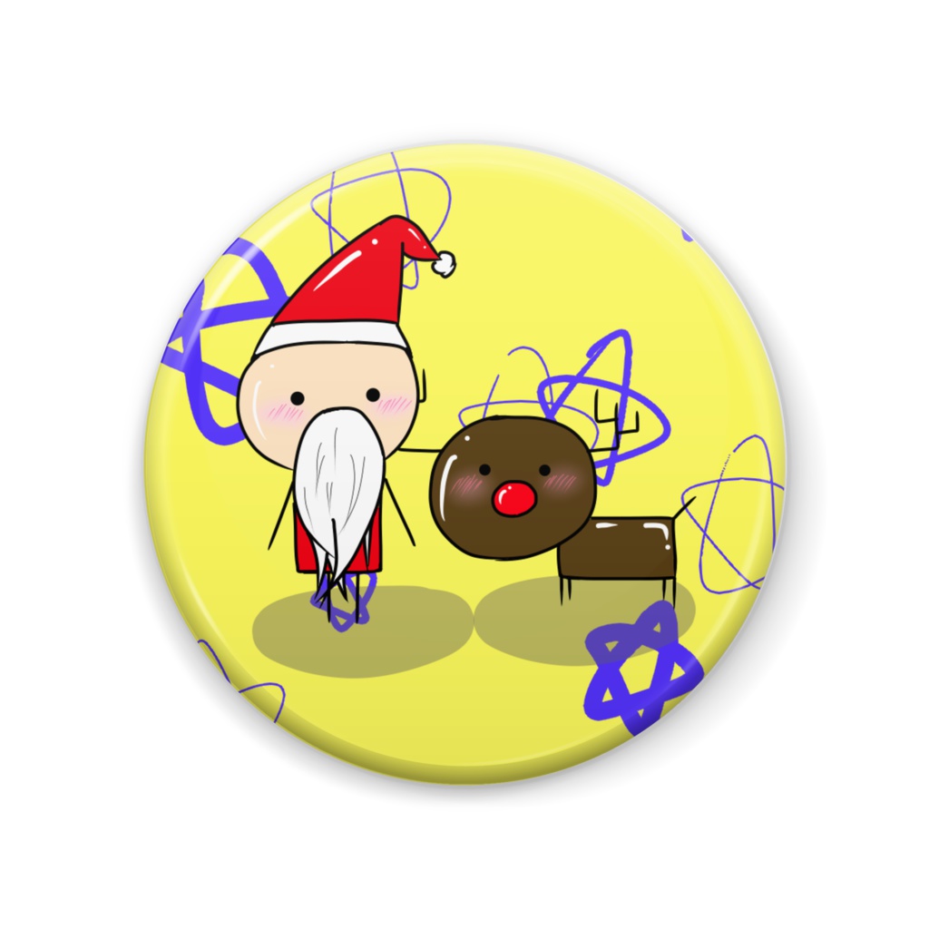 さんたさんと、となかいさんバッジ4.