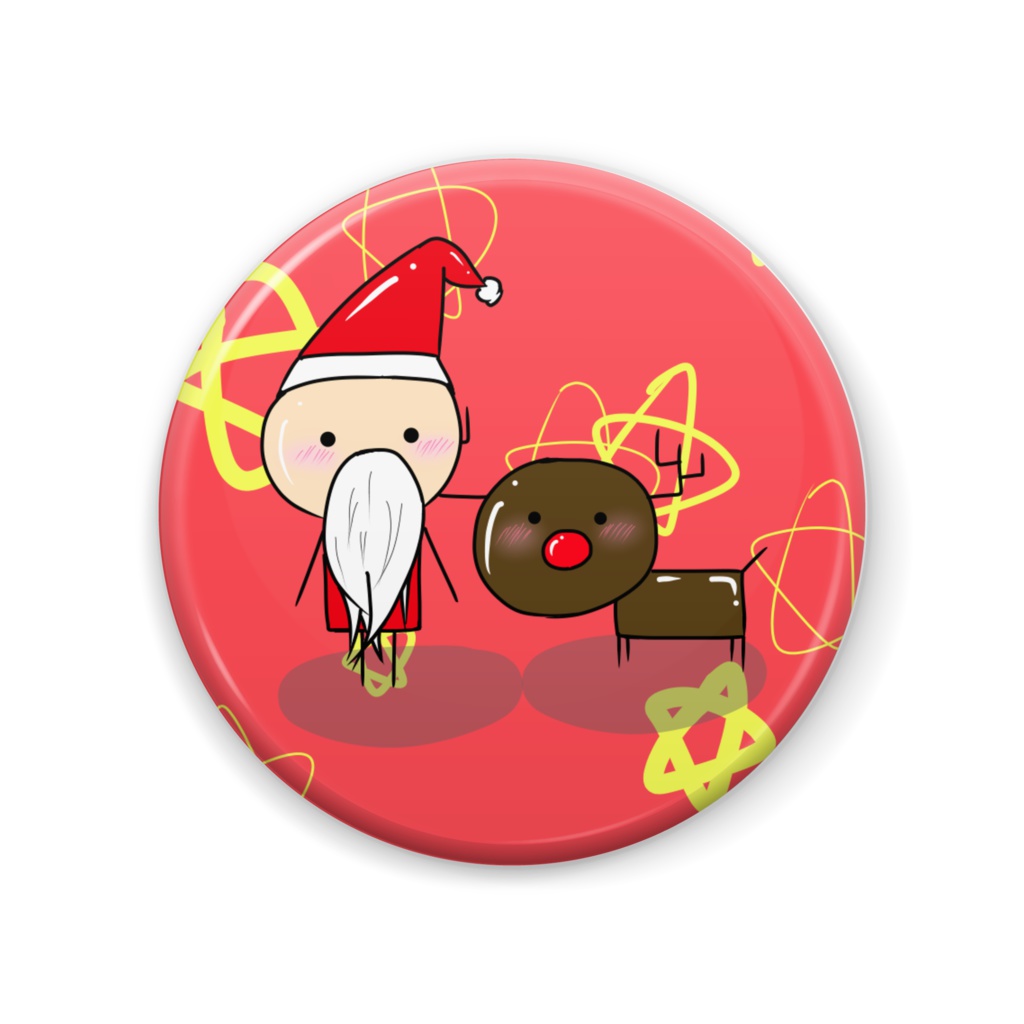 さんたさんと、となかいさんバッジ6.