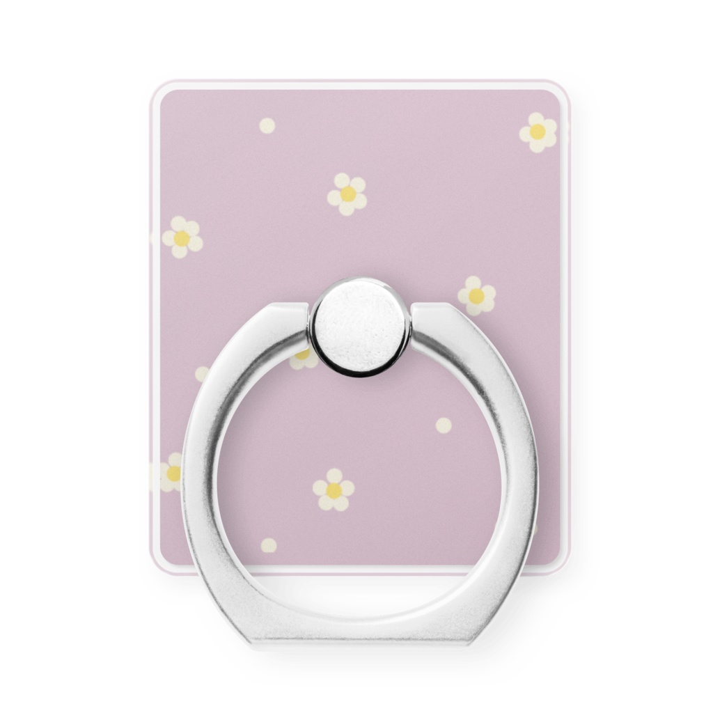 Flowerスマホリング*°くすみピンク