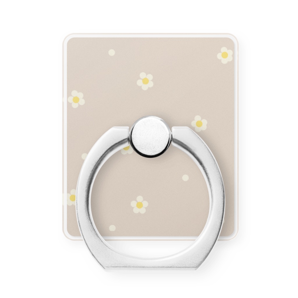 Flowerスマホリング*°ベージュ