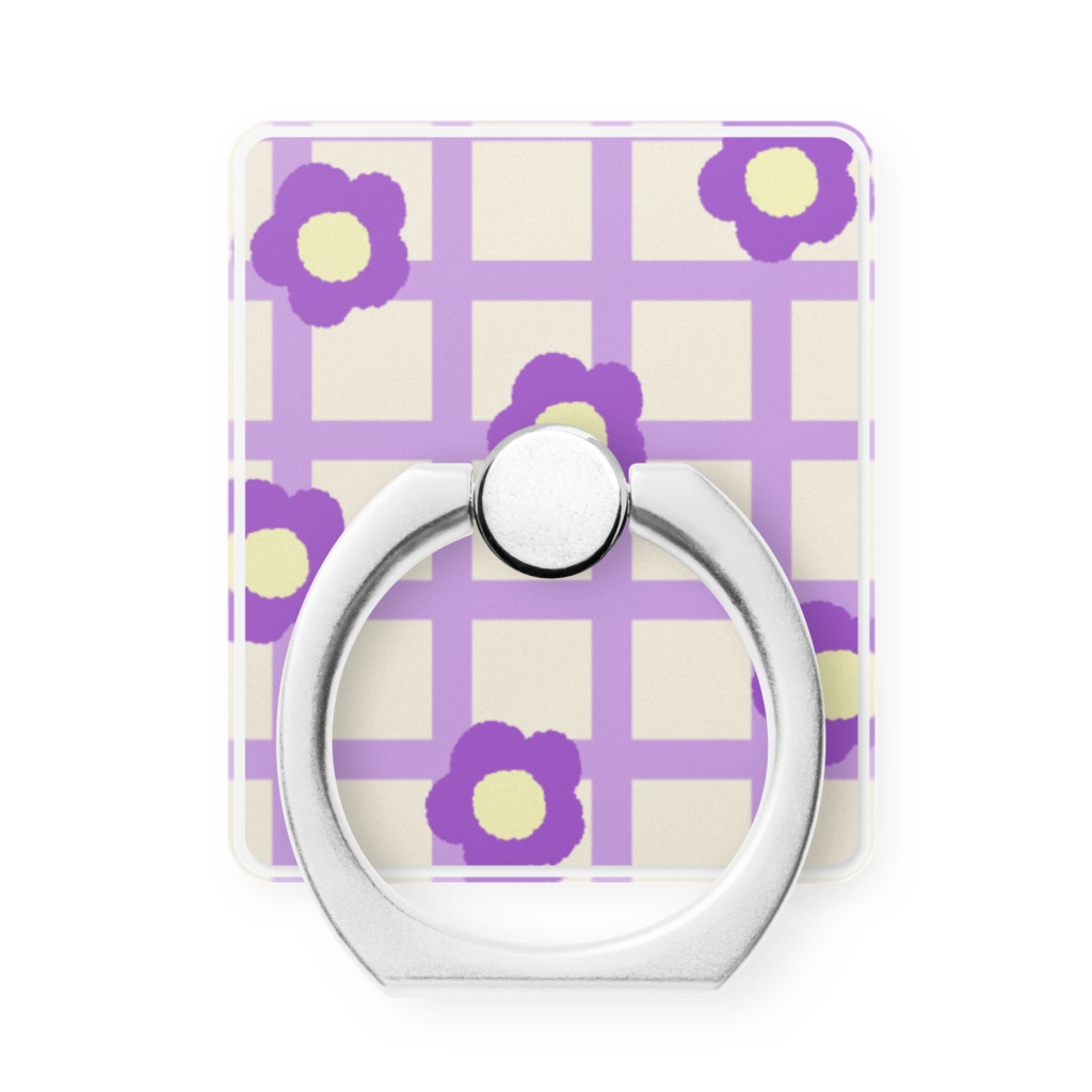 plaidflower*プライドスマホリング