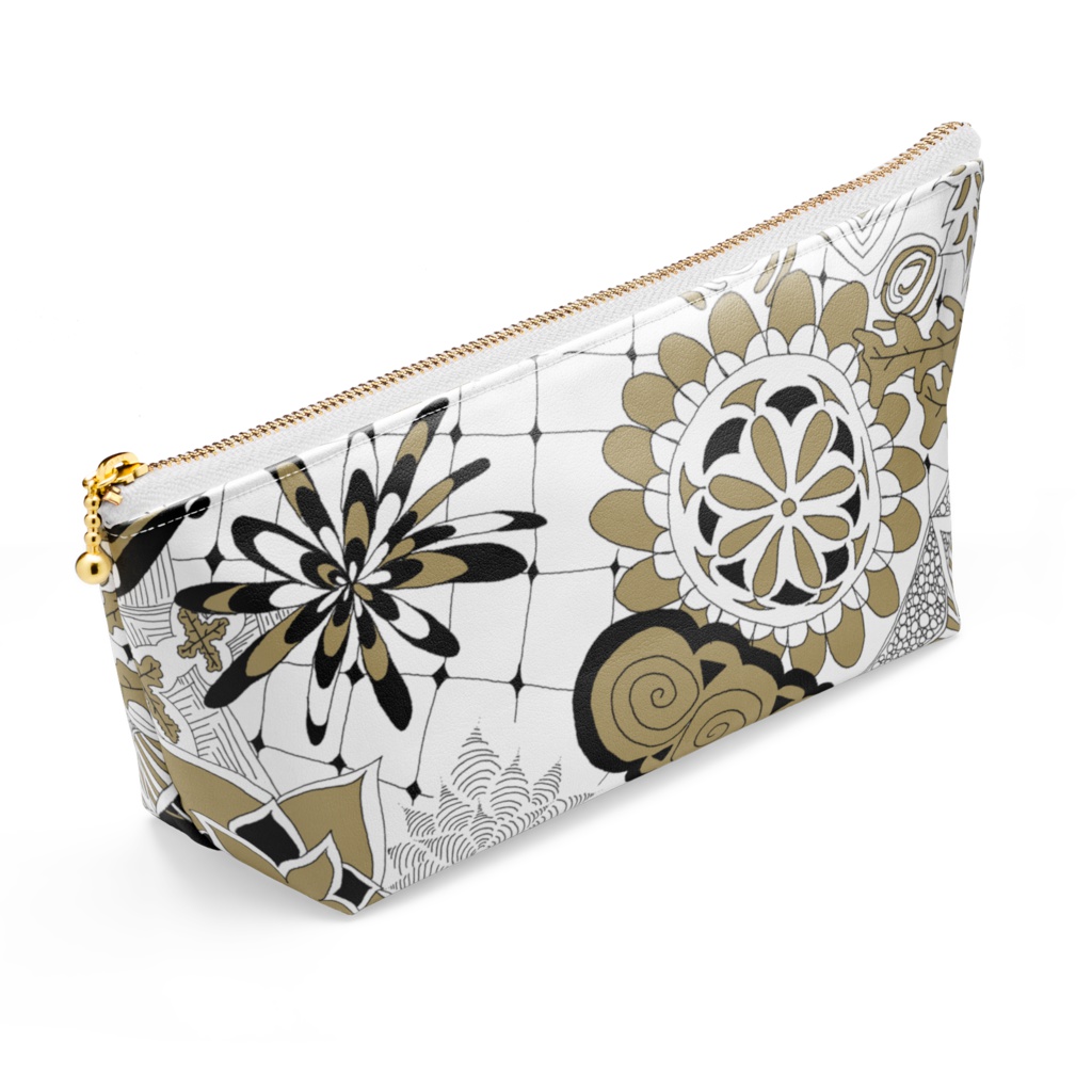 【ゼンタングルポーチ】ミルクティー