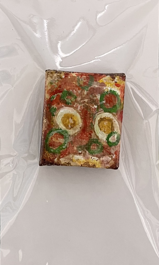 ピザトーストマイクロキャンバス(ピンバッジ付き)