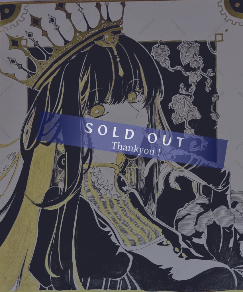 金+黒彩色原画「理の女王」