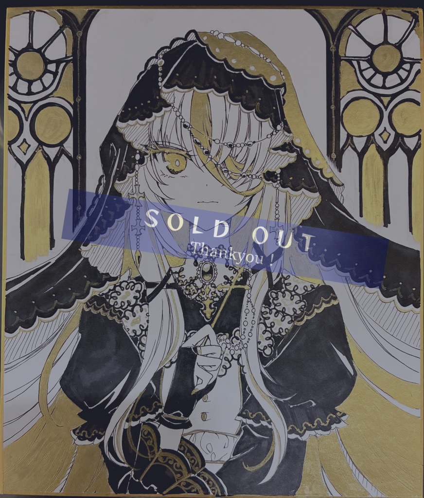 金+黒彩色原画「confession」