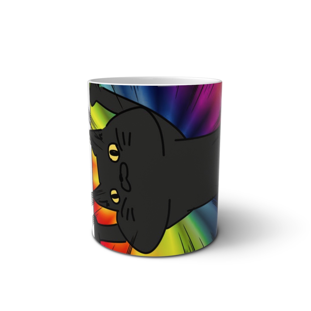 【マグカップ】パハロからHolaする黒猫アスタ