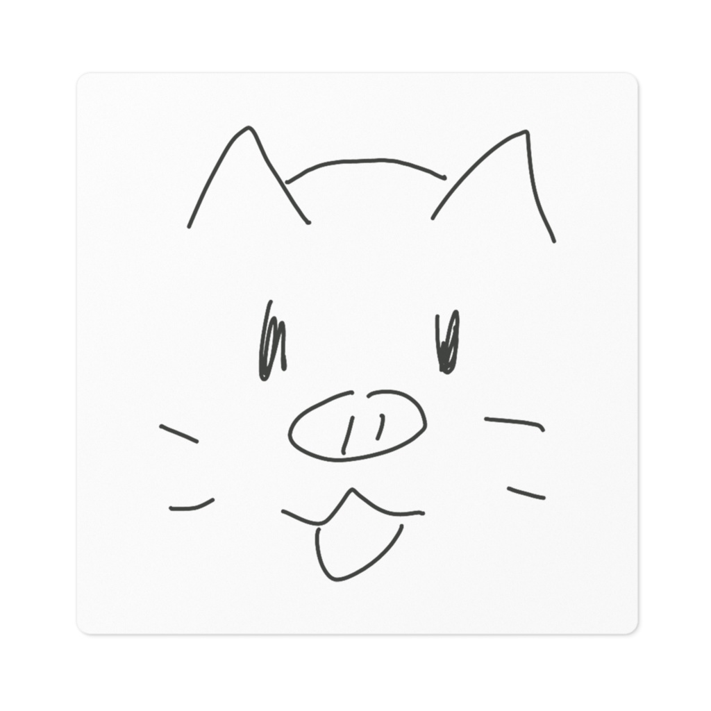 ぬむぬむとんかつ(ぺったりシカクのステッカー)