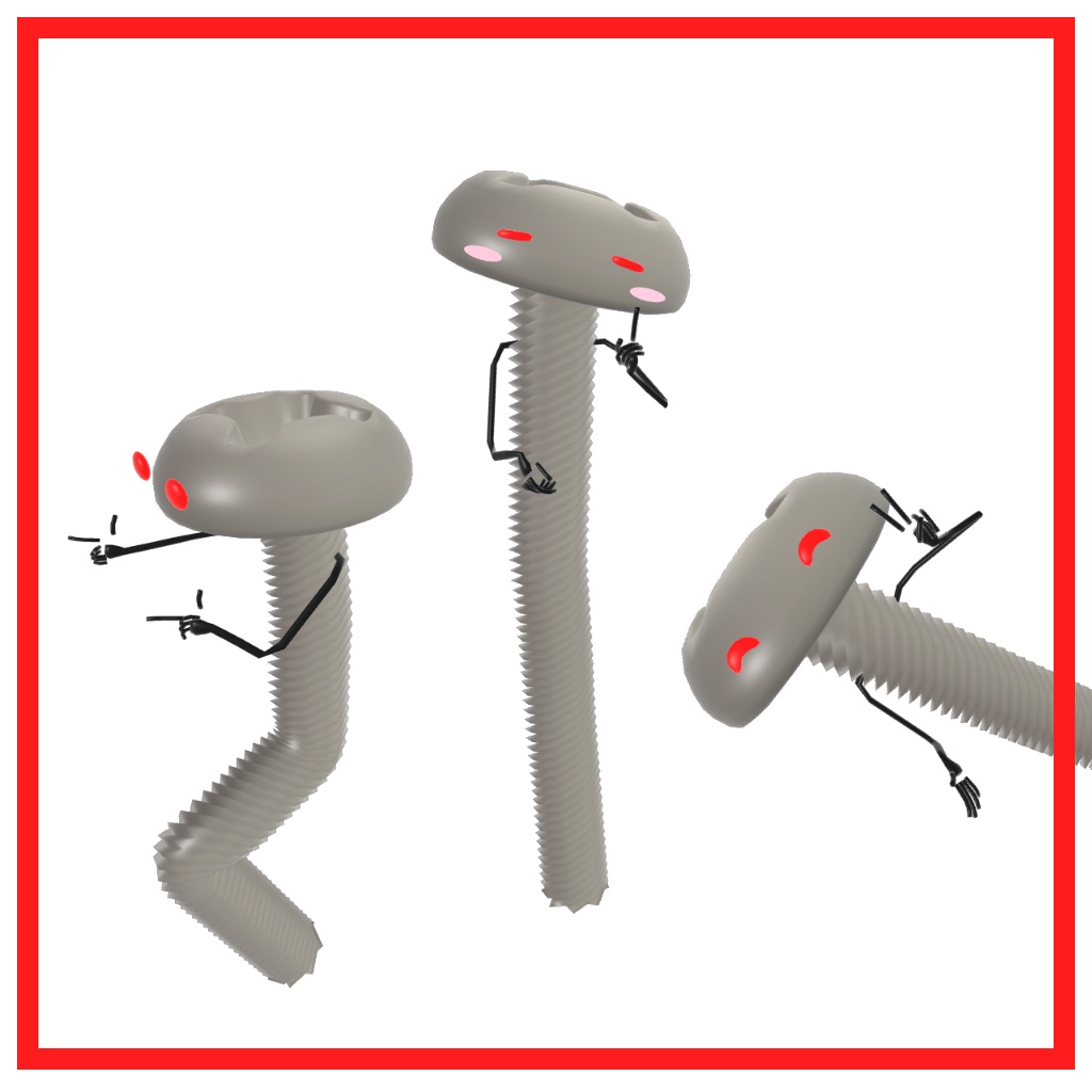 【VRC想定3Dモデル】なめったネジ ( Neji )