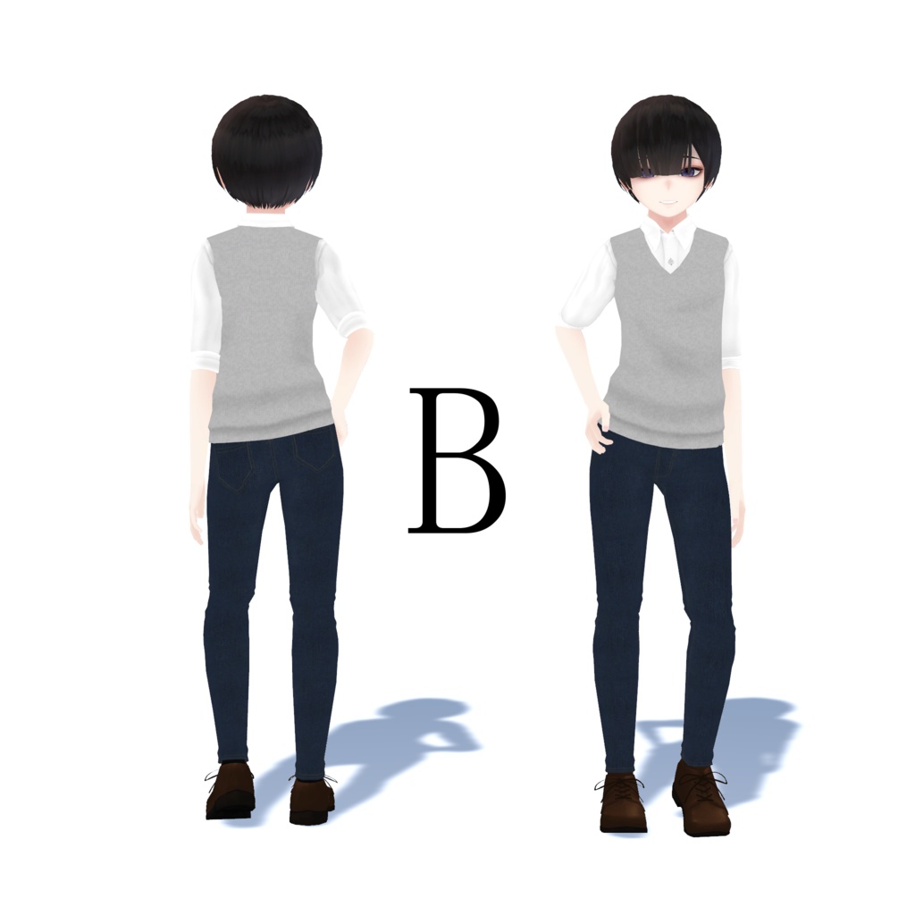 【VRM / VRChat想定 / 少年】Suou(スオウ)