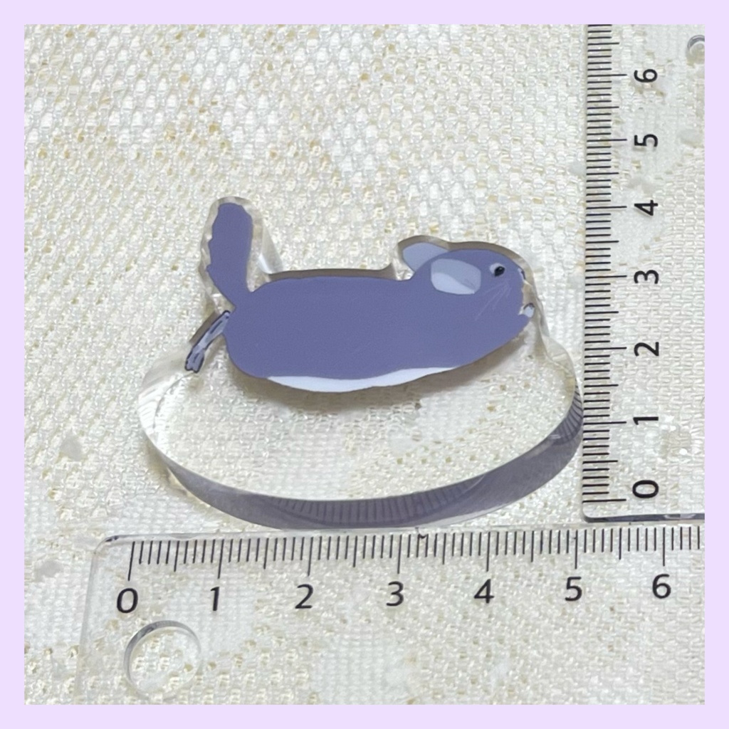 ゆらゆらアクリルブロック(走るチンチラ)