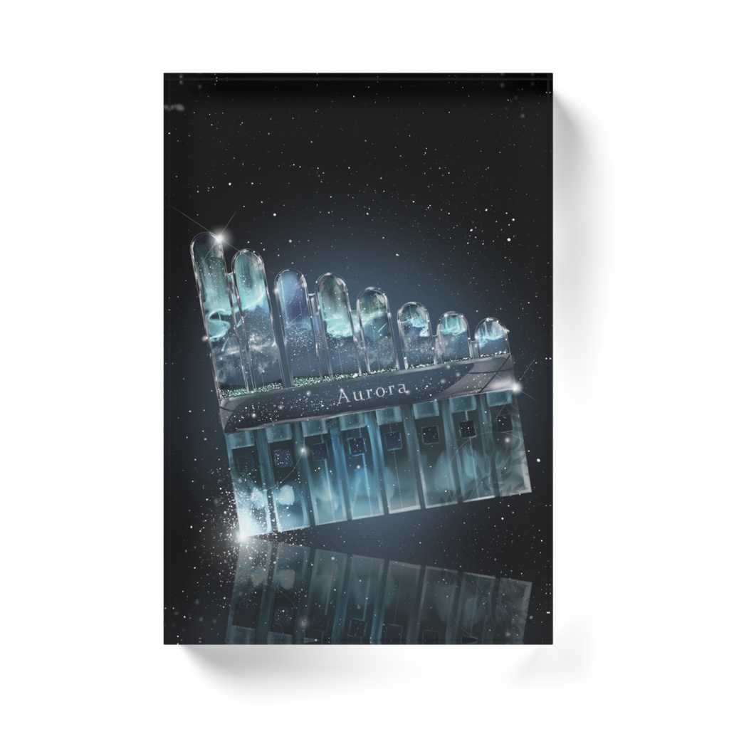 【アクリルブロック】オーロラの夜景ホイッスル