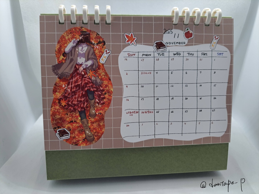 【オリジナル】卓上カレンダー(2025年4月始まり)