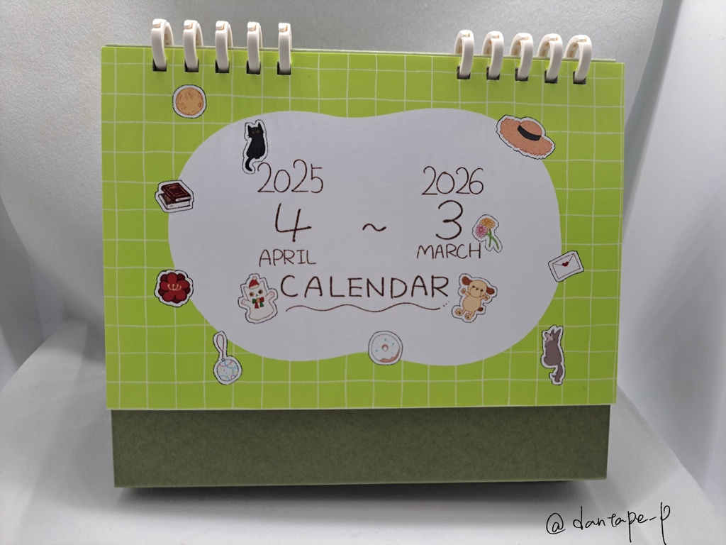 【オリジナル】卓上カレンダー(2025年4月始まり)
