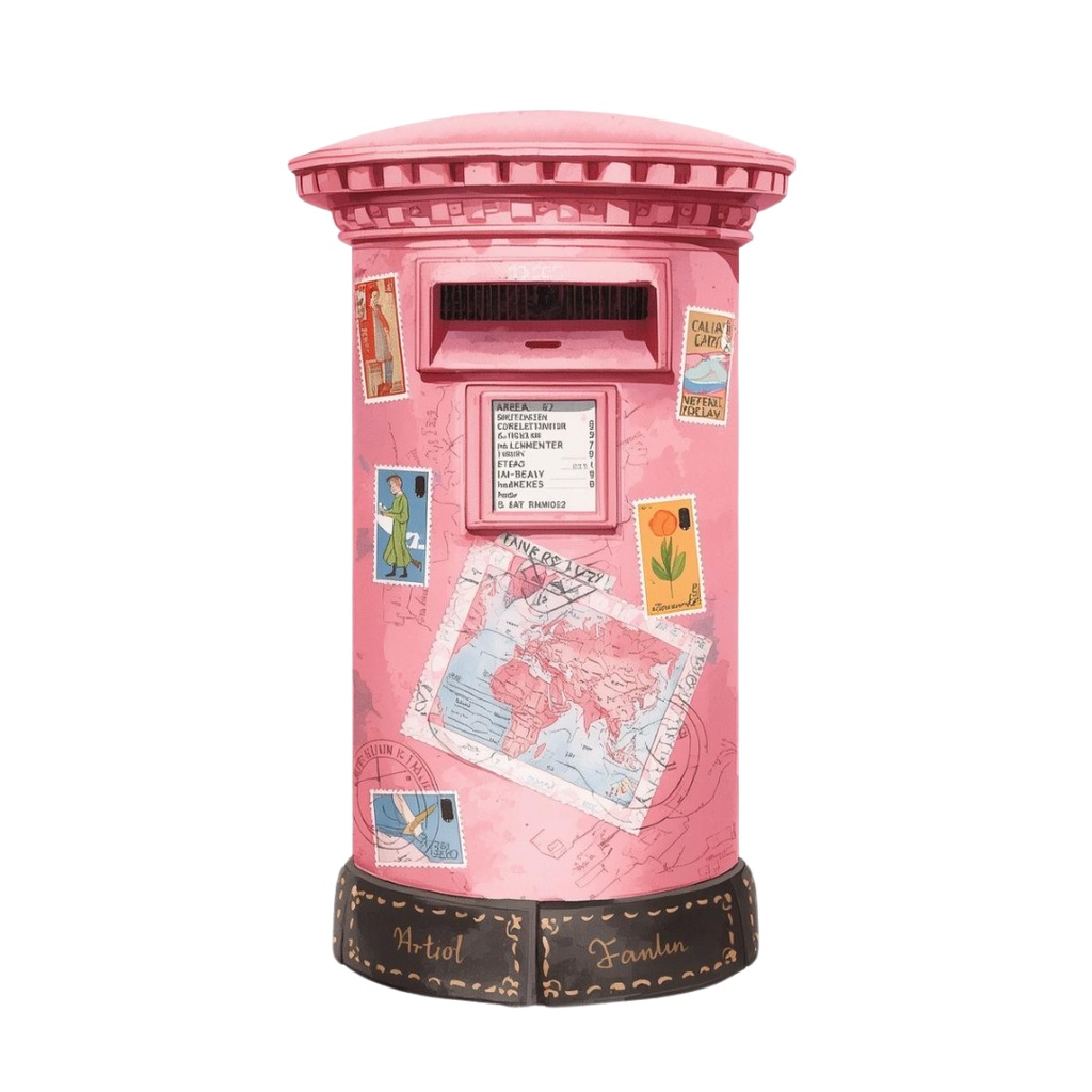 【全12種】水彩&色鉛筆タッチ*アンティークピンクの旅モチーフクリップアートセット