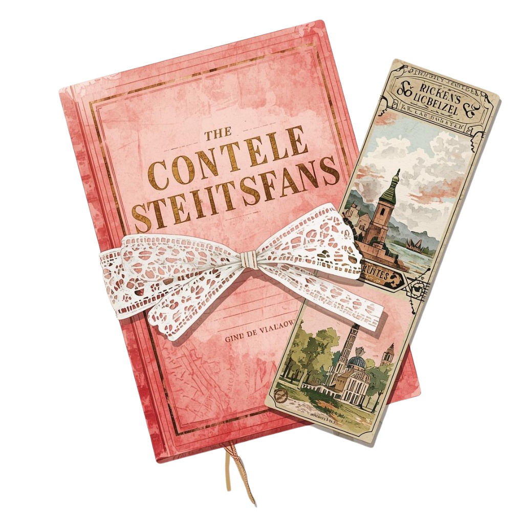 【全12種】水彩&色鉛筆タッチ*アンティークピンクの旅モチーフクリップアートセット