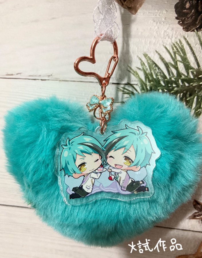 【少量販売】ハートナスカン アクキー(リーチ兄弟*寮服)