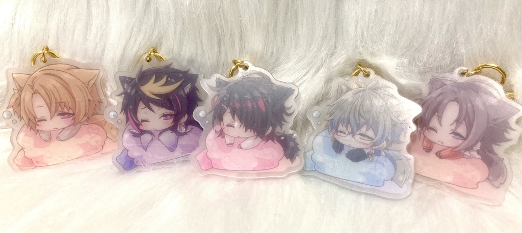 【非公式】Luxiem 5cm アクリルキーホルダー(ねこミミ)