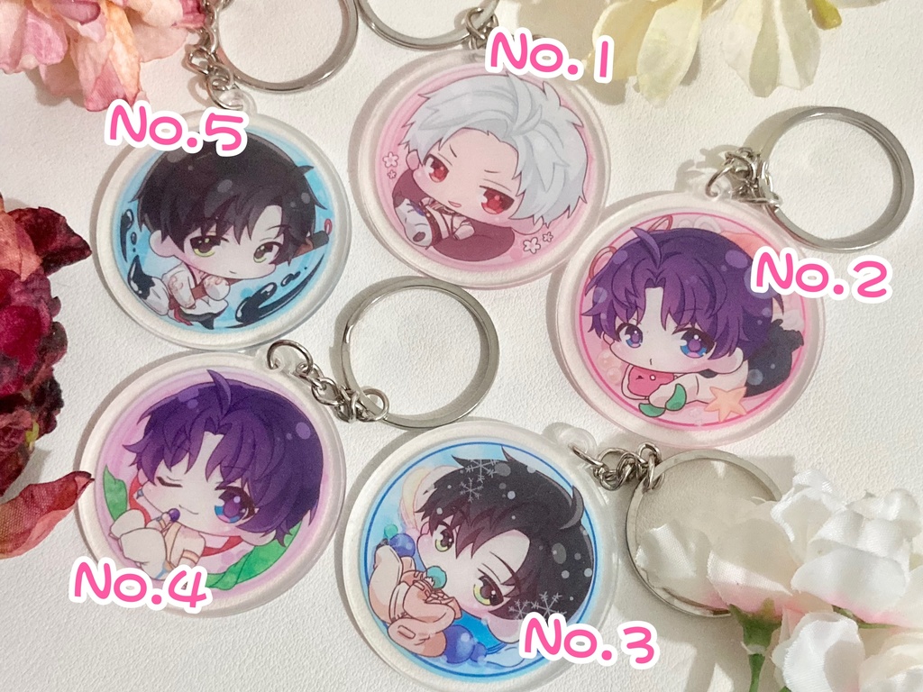 【恋と深空】5cm アクリルキーホルダー(ぐるぐる)