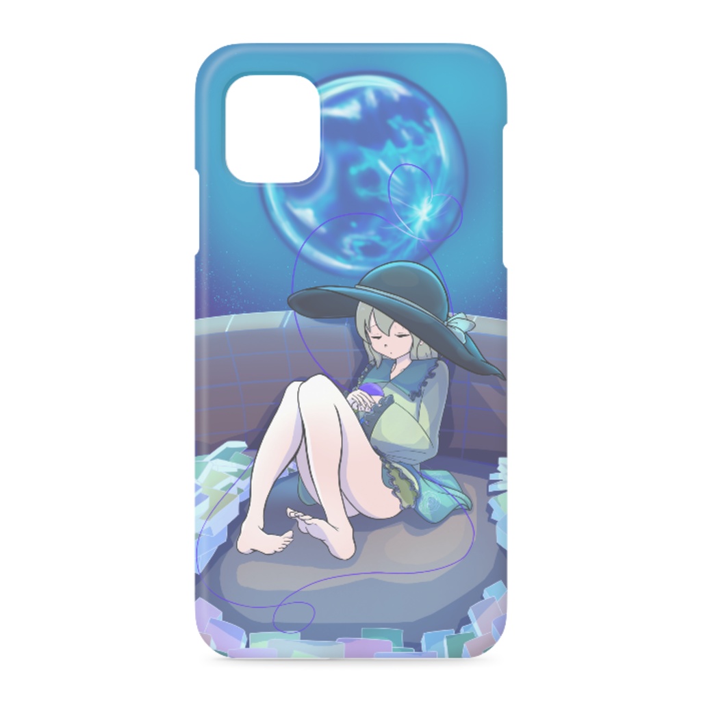 古明地こいしと青い月 スマホケース