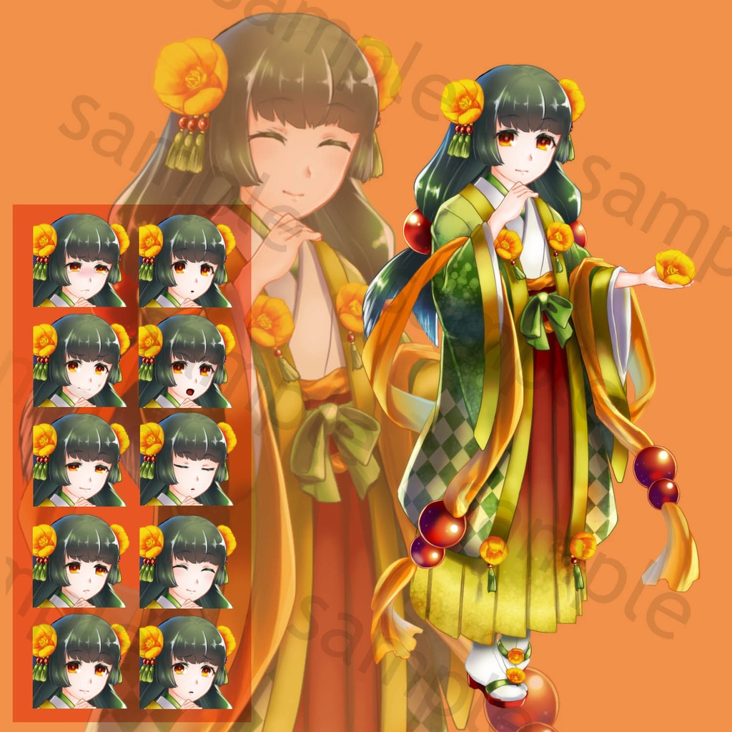 【立ち絵セット】和服の子供【表情10種】