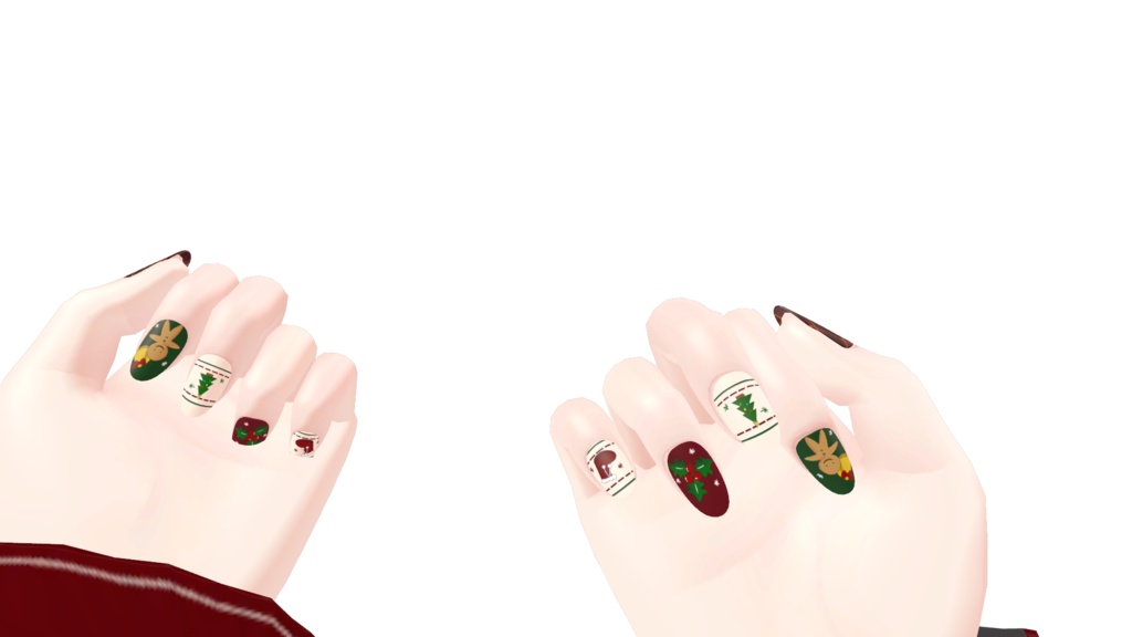 【舞夜(Maya)用】くりすますネイル ネイルテクスチャ【VRC】