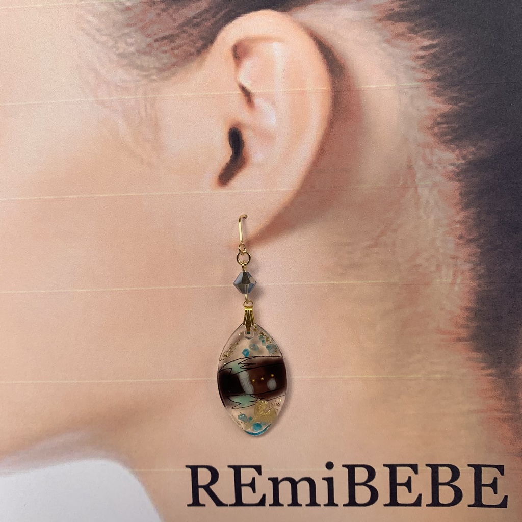 鬼滅の刃 時任無一郎モチーフ クリアピアス(イヤリング)