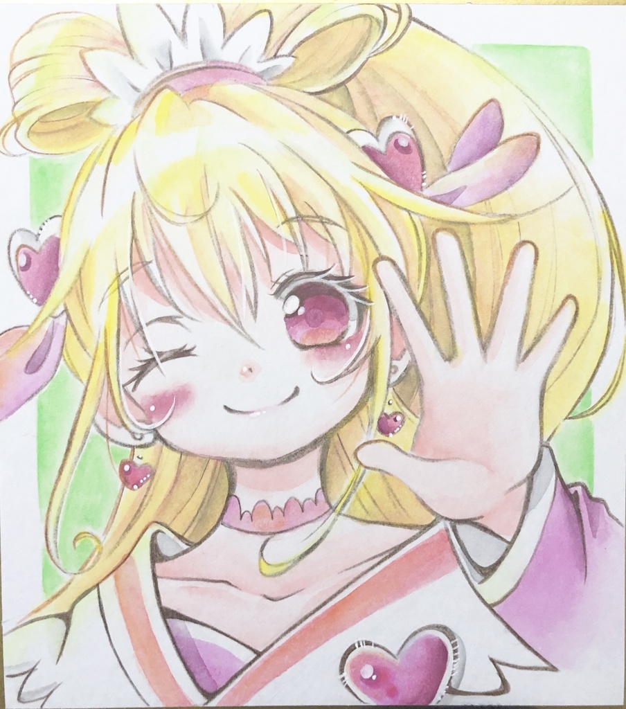 ミニ色紙「キュアミルキー」「キュアハート」「キュアマシェリ」