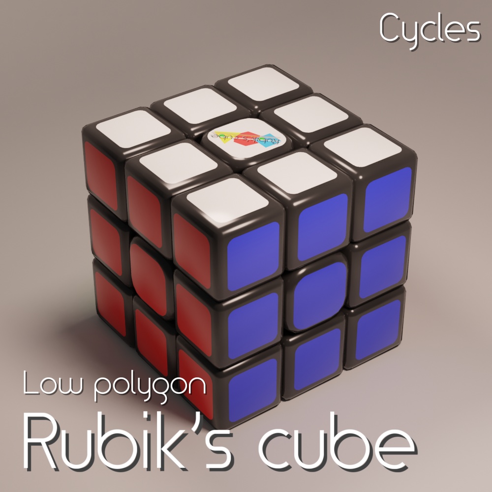 【無料版あり】3Dモデル「Rubik's cube Low ver2」