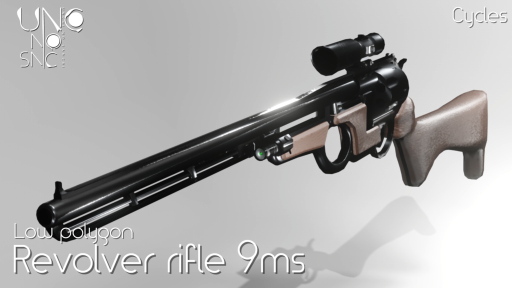 3Dモデル「Revolver rifle 9ms low」